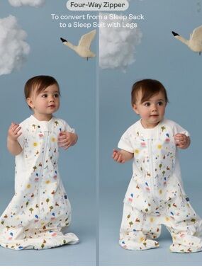 New ergopouch convertible 2 in 1 Sleep Suit Sack walker 2-4T